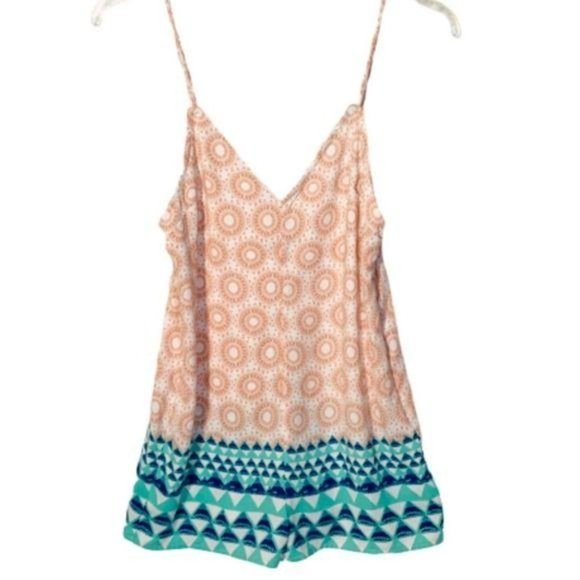Free People Pink Sophia Shorts Romper Jumpsuit Small - Picture 3 of 10